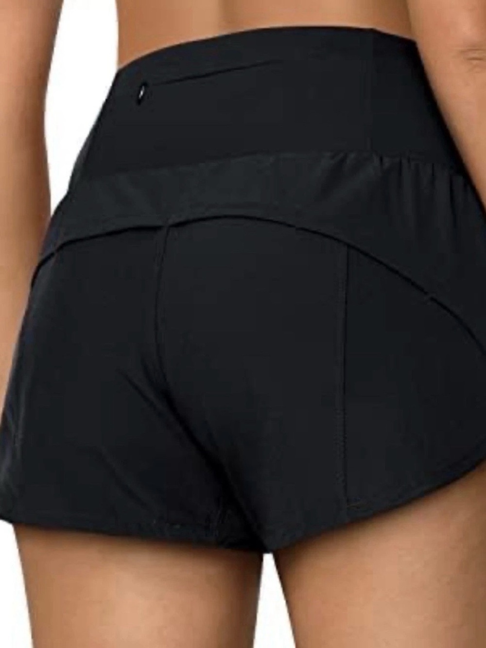 Black Unbranded Women's M Athletic Running Shorts Briefs Athleisure Gym New